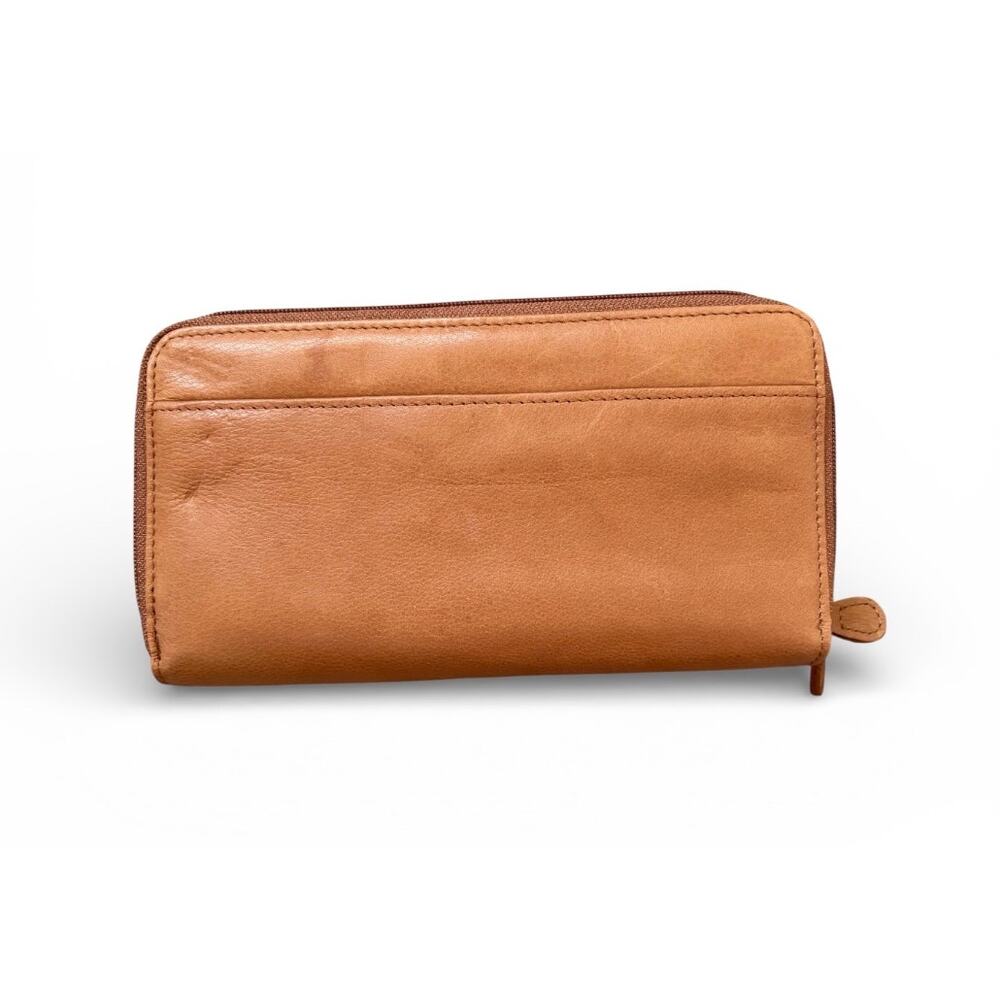 Wilsons Leather Zip Around Closure Brown Leather Wallet Organizer NEW - Picture 3 of 9